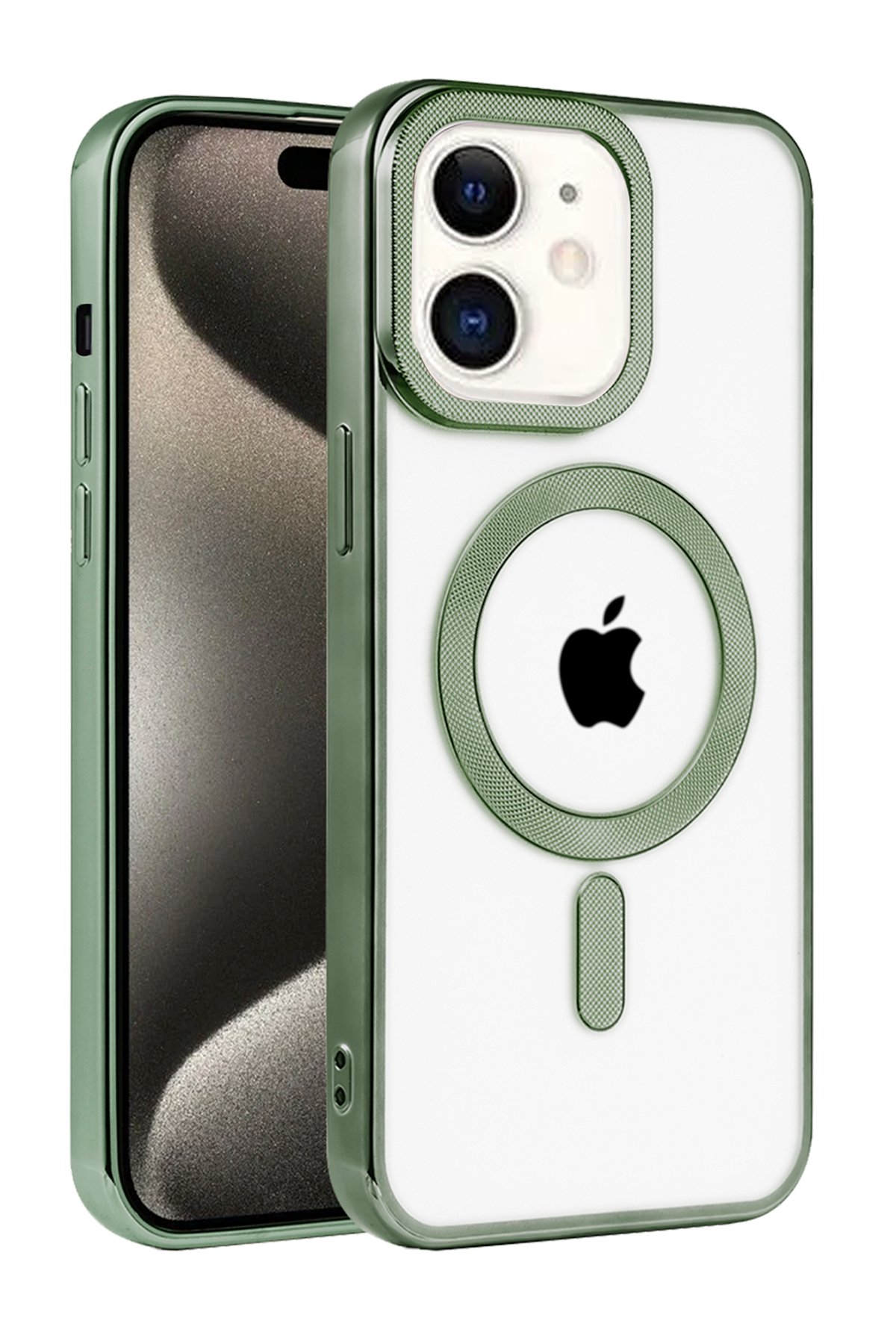  iPhone 11 Kılıf Kronos Magsafe Kapak - Koyu Yeşil
