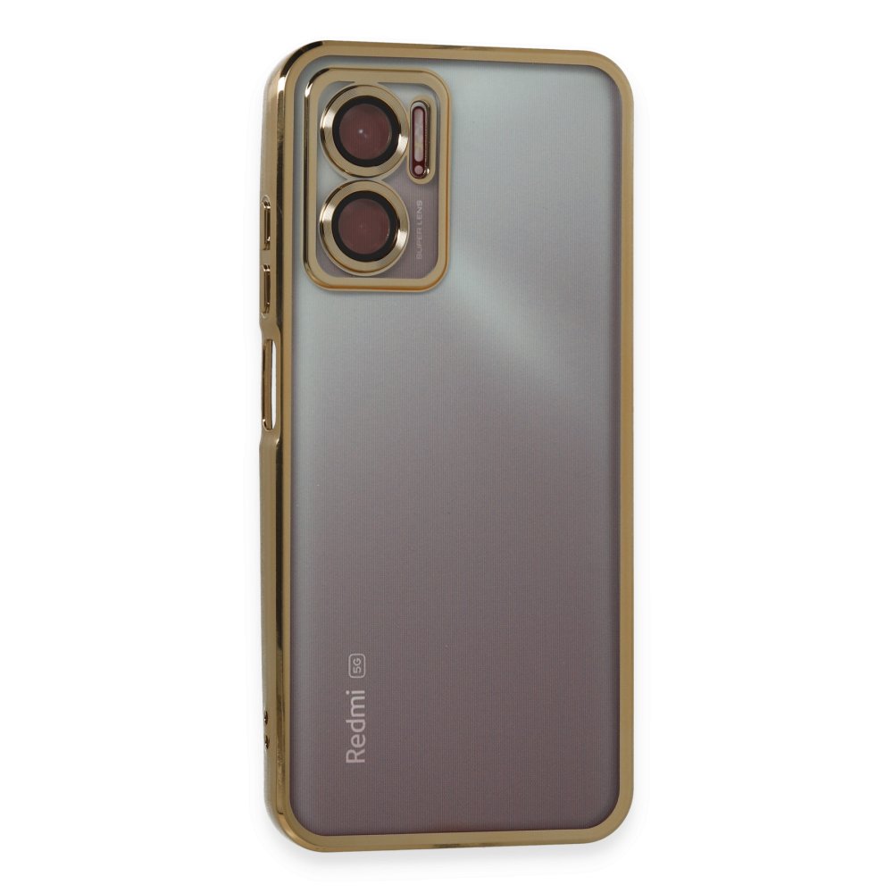Redmi Note 11E Kılıf Razer Lensli Silikon - Gold