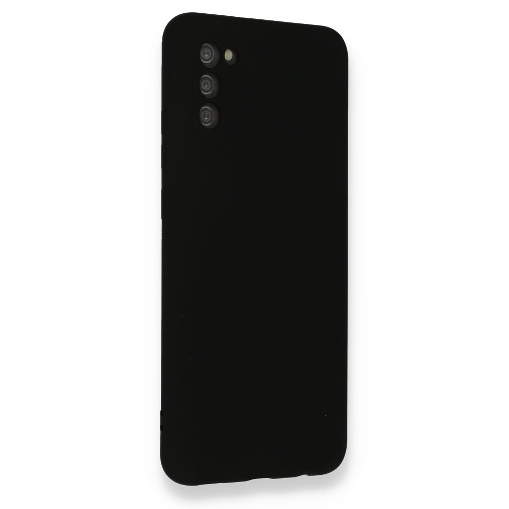  Samsung Galaxy A03S Kılıf Nano içi Kadife Silikon - Siyah