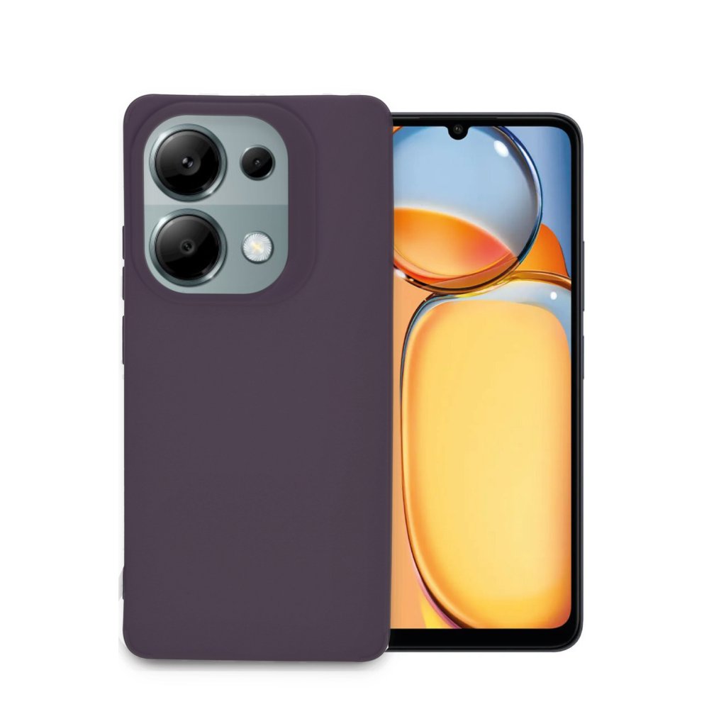  Xiaomi Poco M6 Pro 4G Kılıf Petro Silikon - Mürdüm