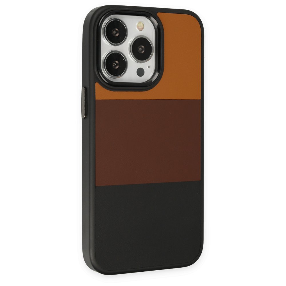  iPhone 14 Pro Max Kılıf King Kapak - Taba-Siyah