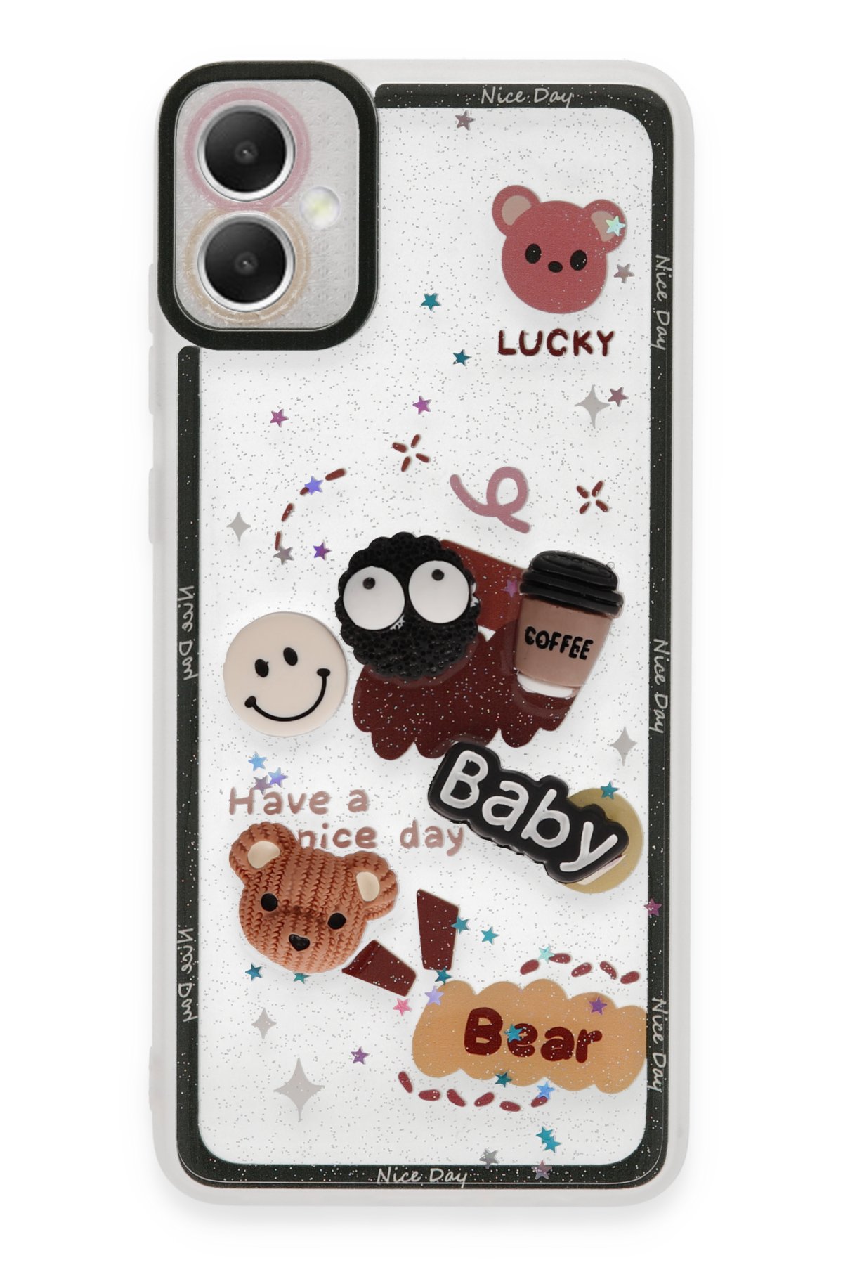 Samsung Galaxy A05 Kılıf Sweet Desenli Silikon Kapak - Sarı