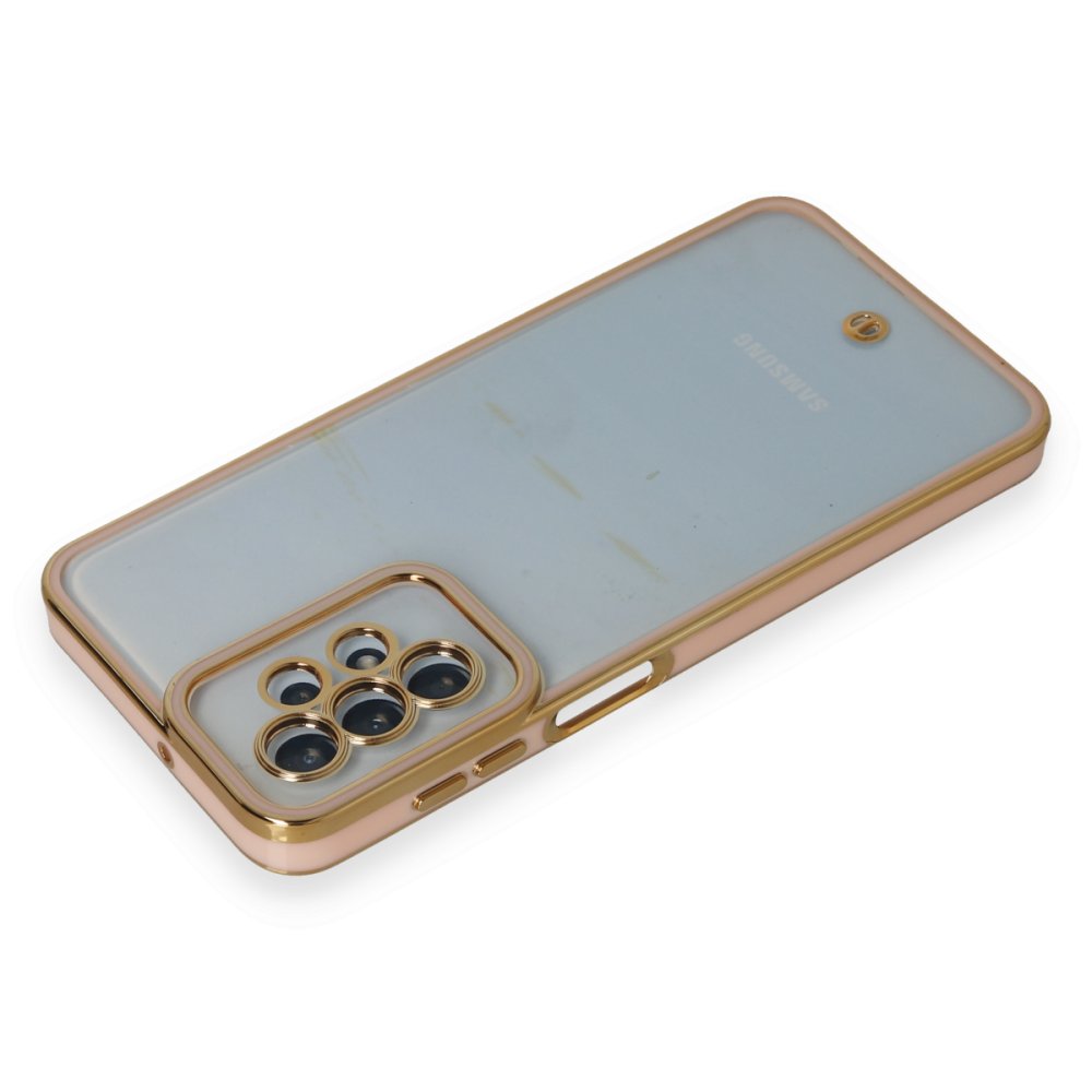  Samsung Galaxy A23 4G Kılıf Liva Lens Silikon - Pudra