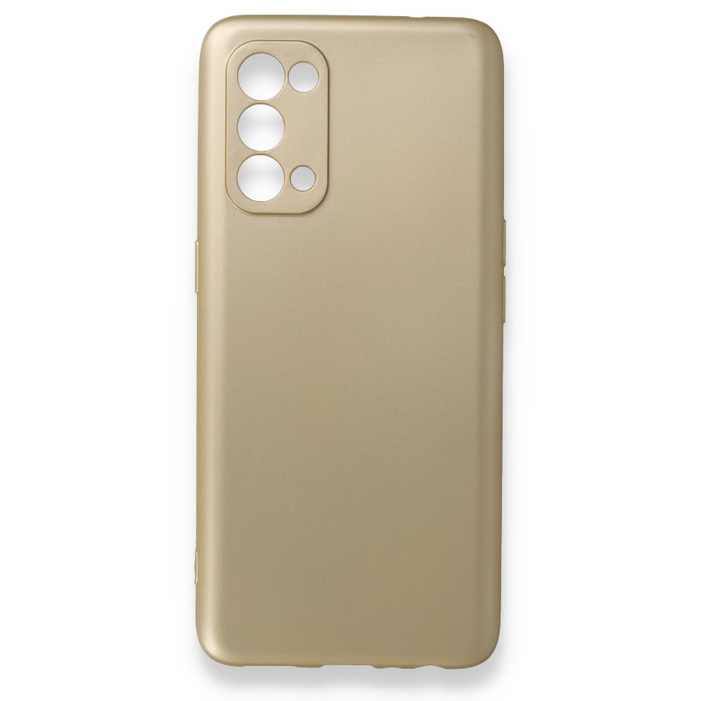  Oppo Reno 5 Kılıf First Silikon - Gold