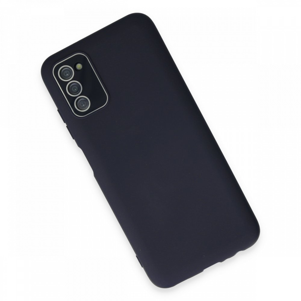  Samsung Galaxy A03S Kılıf Lansman Glass Kapak - Lacivert