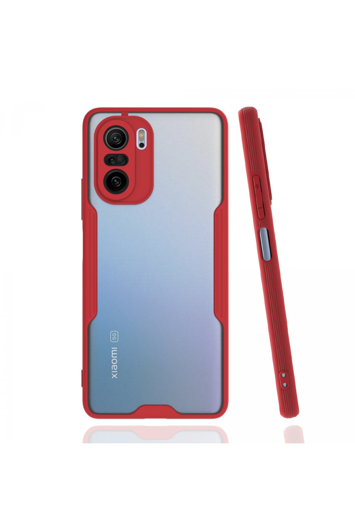  Xiaomi Mi 11i Kılıf Platin Silikon - Kırmızı