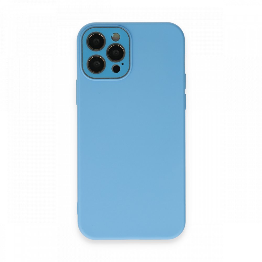  iPhone 12 Pro Kılıf Lansman Glass Kapak - Mavi