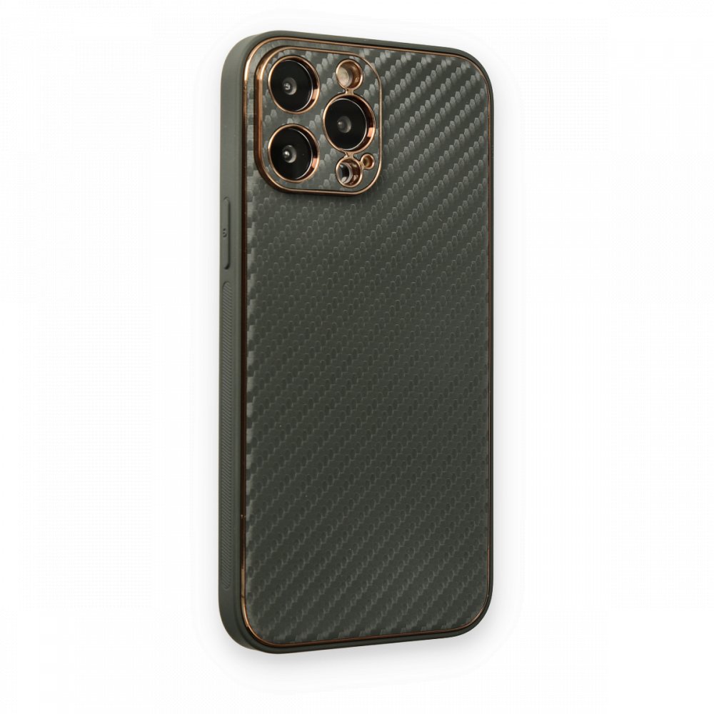  iPhone 13 Pro Kılıf Coco Karbon Silikon - Füme