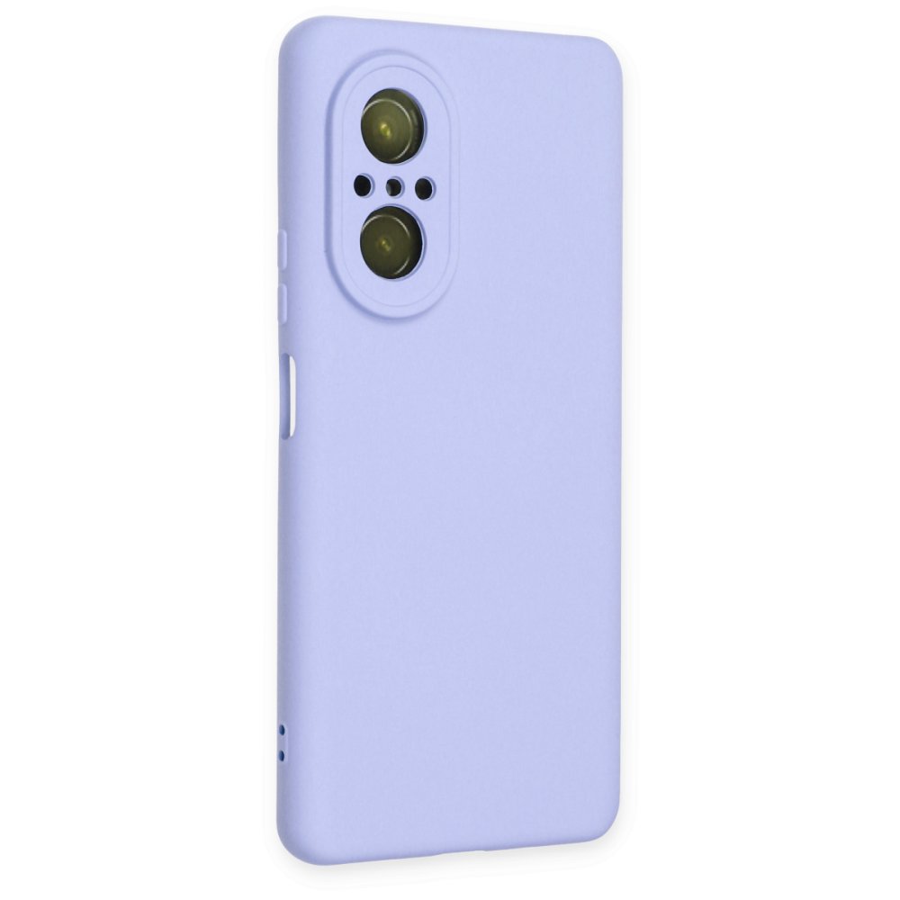  Huawei Nova 9 SE Kılıf Nano içi Kadife Silikon - Lila