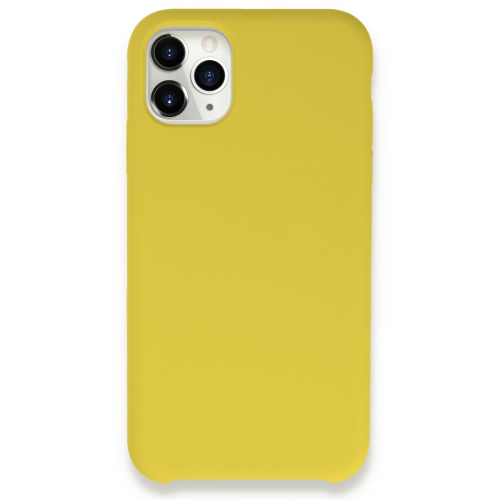  iPhone 11 Pro Max Kılıf Lansman Legant Silikon - Sarı