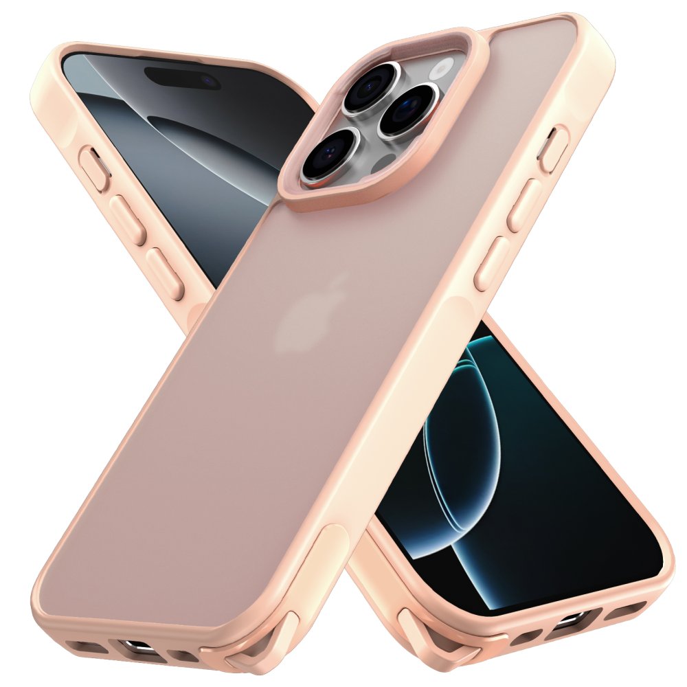  iPhone 16 Pro Kılıf Elegant Kapak - Pudra