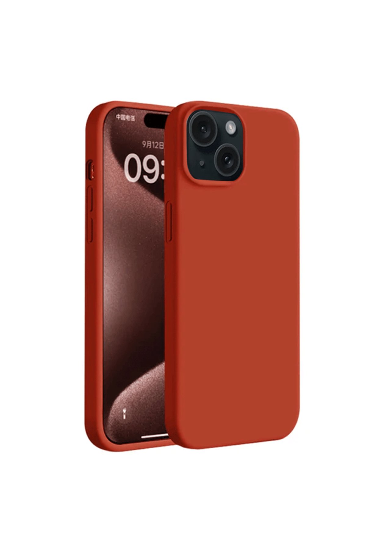 iPhone 15 Plus Kılıf First Silikon - Kırmızı  iPhone 15 Plus Kılıf First Silikon - Kırmızı