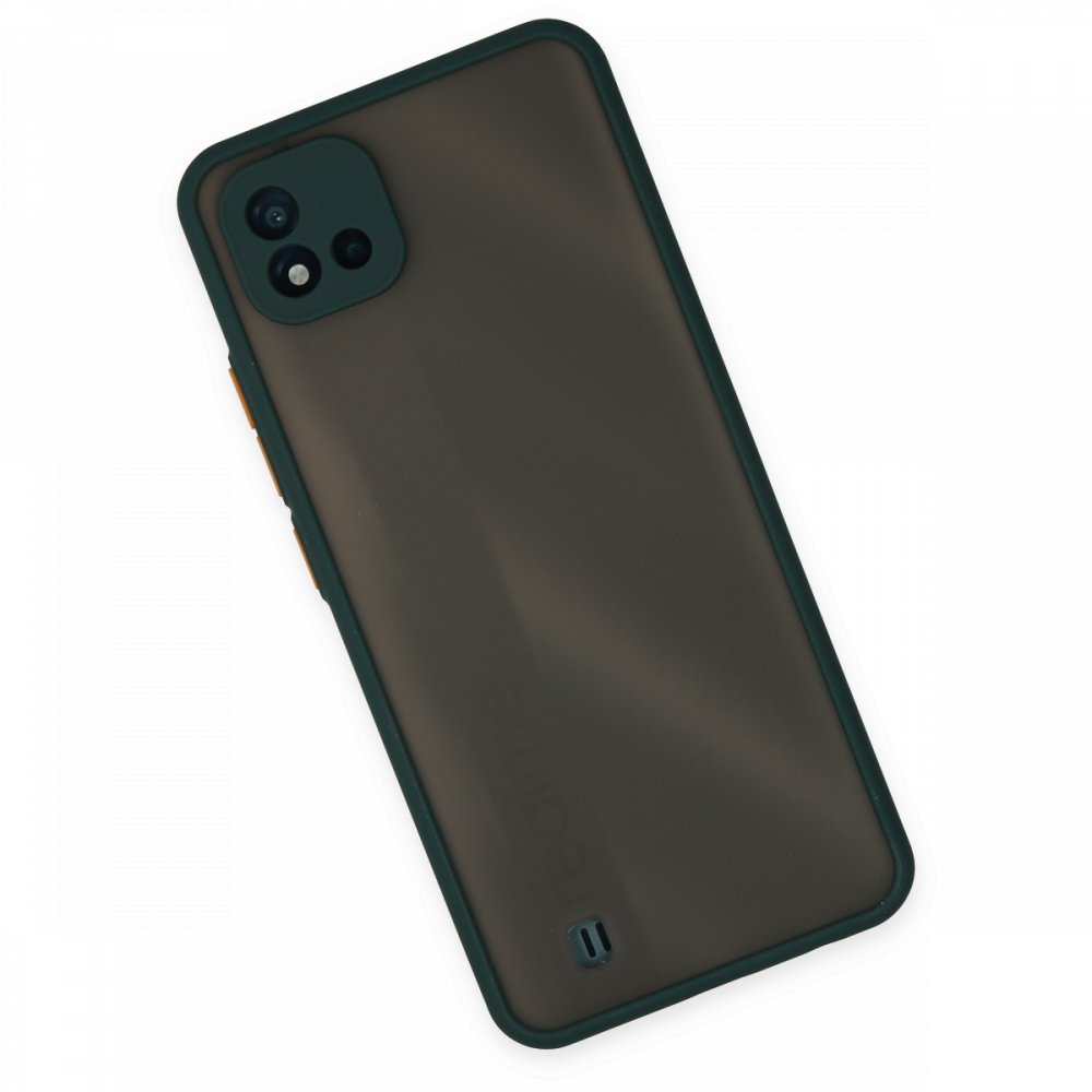 Realme C11 2021 Kılıf Montreal Silikon Kapak - Yeşil  Realme C11 2021 Kılıf Montreal Silikon Kapak - Yeşil