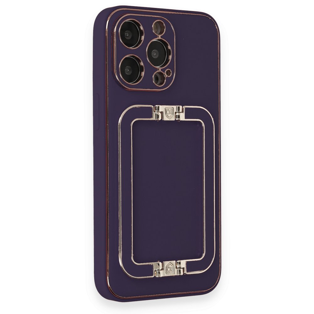  iPhone 13 Pro Max Kılıf Coco Elit Kapak - Derin Mor