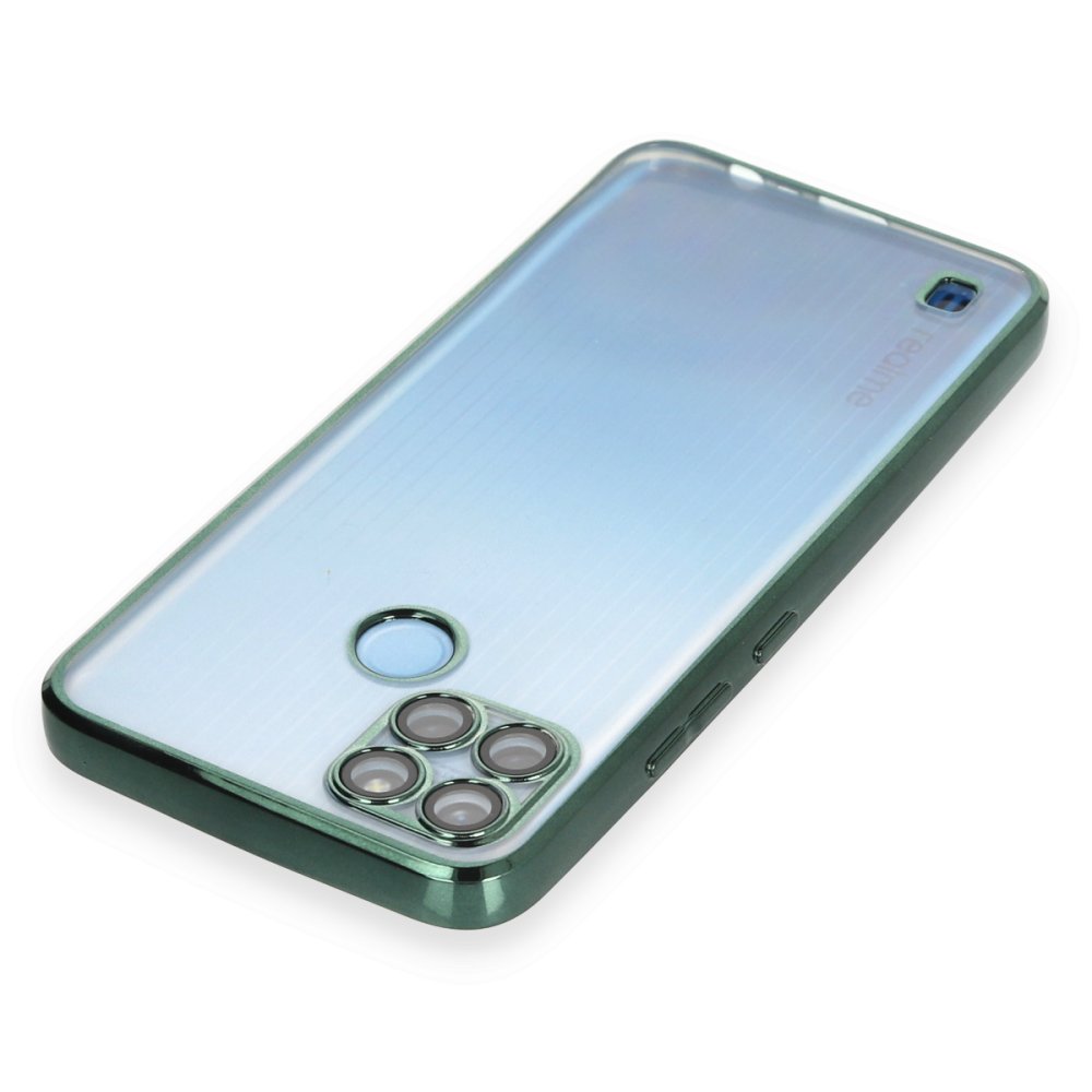  Realme C21Y Kılıf Razer Lensli Silikon - Yeşil