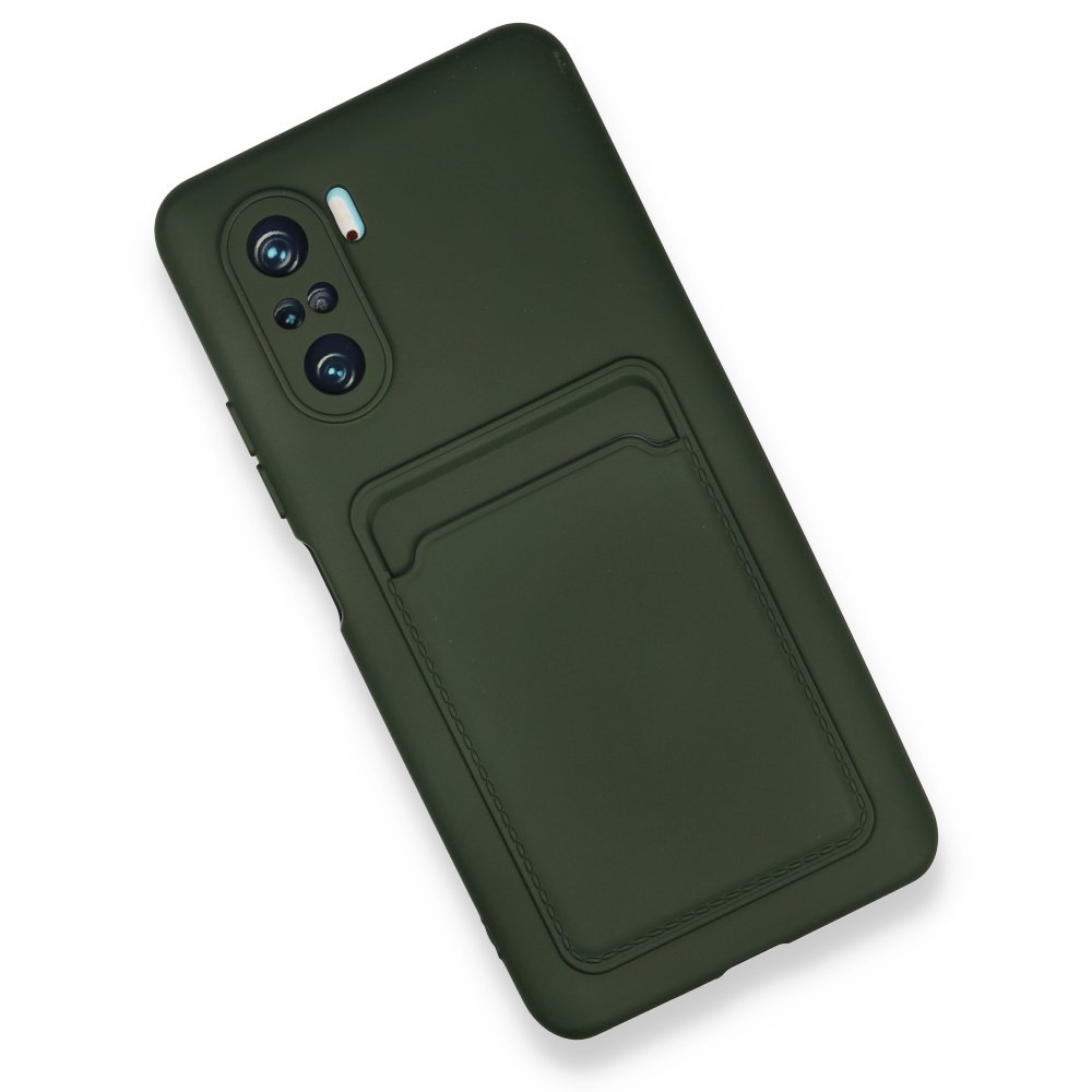  Xiaomi Mi 11i Kılıf Kelvin Kartvizitli Silikon - Koyu Yeşil