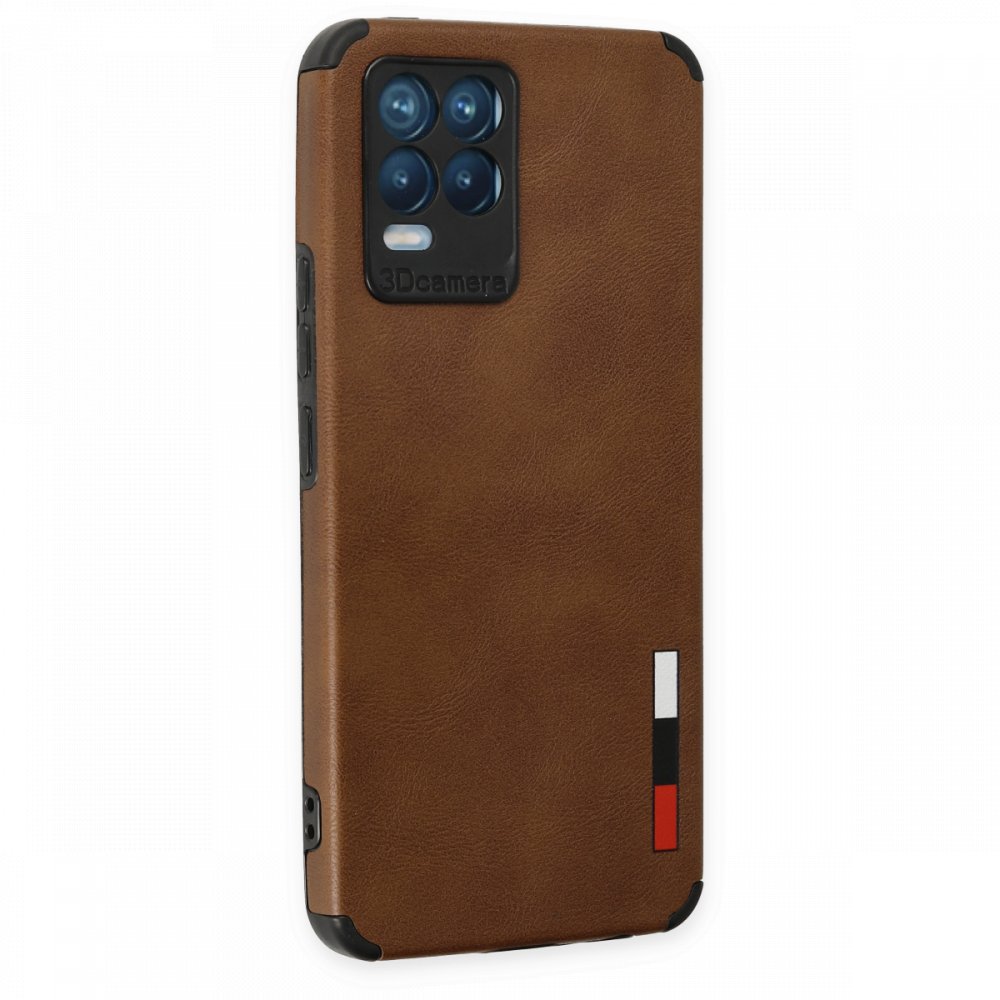  Realme 8 Pro Kılıf Loop Deri Silikon - Kahverengi