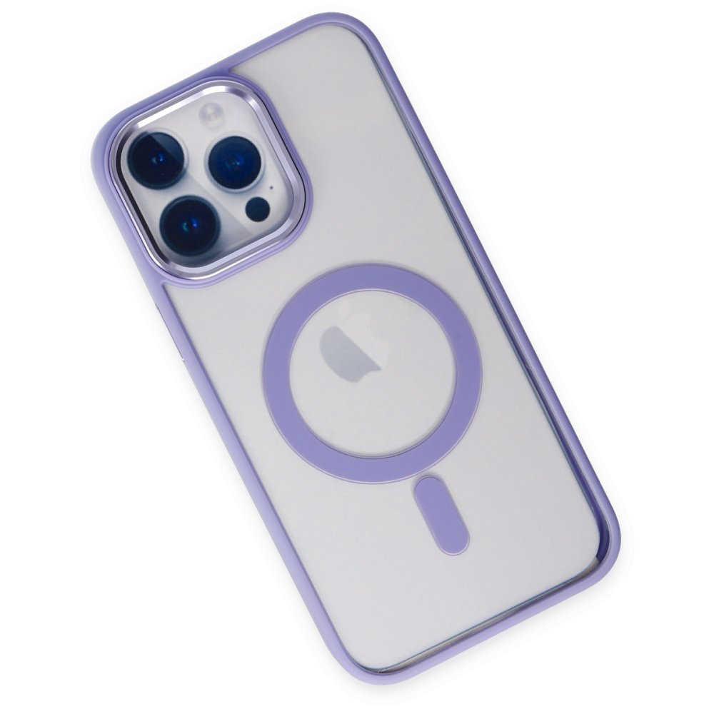  iPhone 14 Pro Kılıf Room Magneticsafe Silikon - Lila