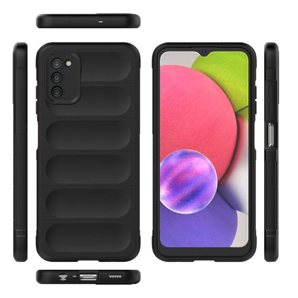  Samsung Galaxy A03S Kılıf Optimum Silikon - Siyah