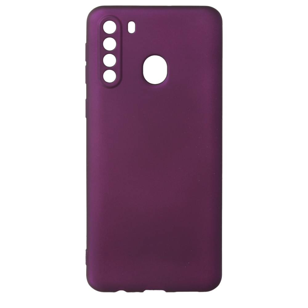  Samsung Galaxy A21 Kılıf First Silikon - Mürdüm