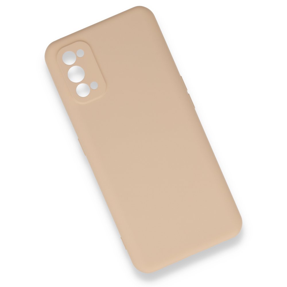 Realme 7 Pro Kılıf Nano içi Kadife Silikon - Pudra  Realme 7 Pro Kılıf Nano içi Kadife Silikon - Pudra