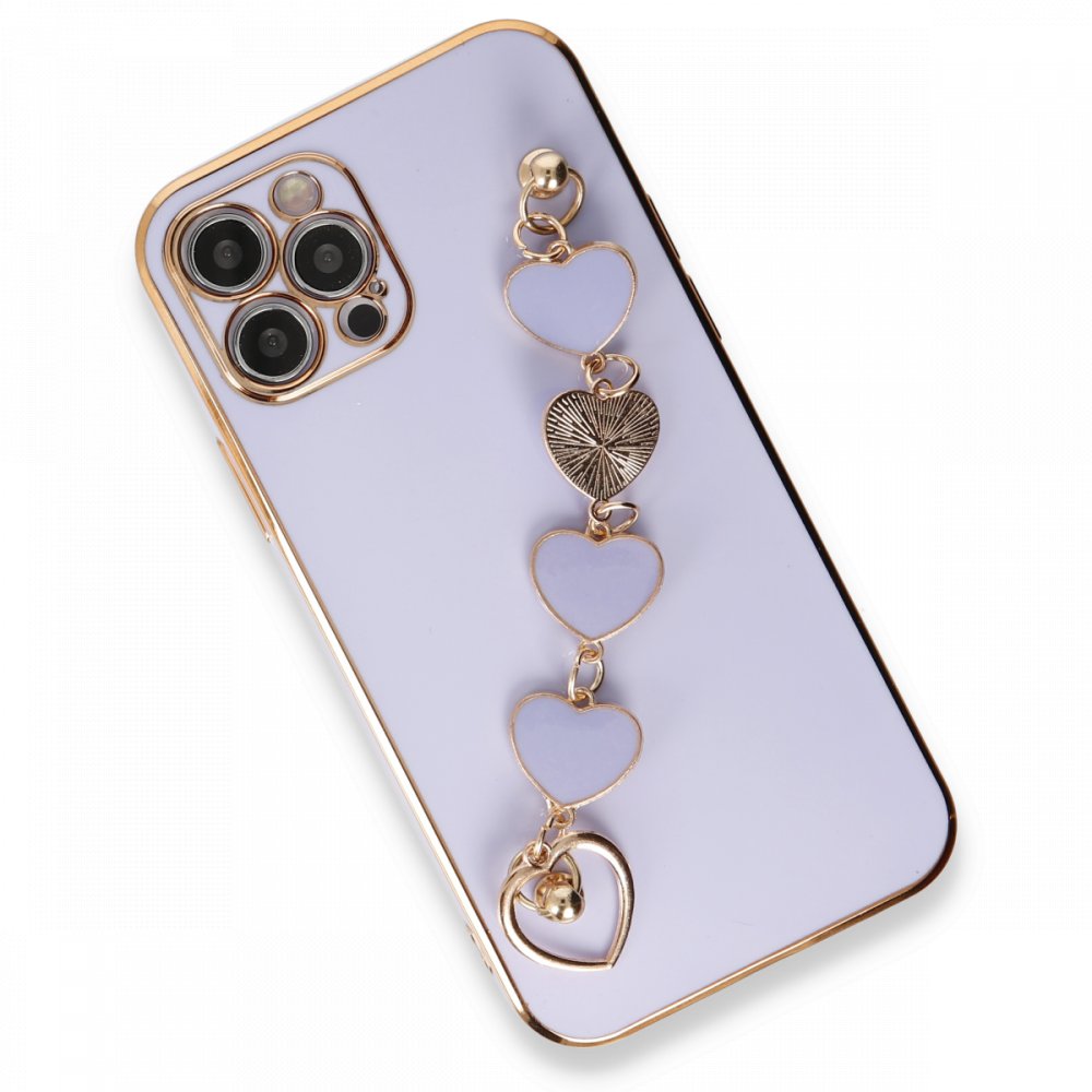  iPhone 12 Pro Max Kılıf Esila Silikon - Lila