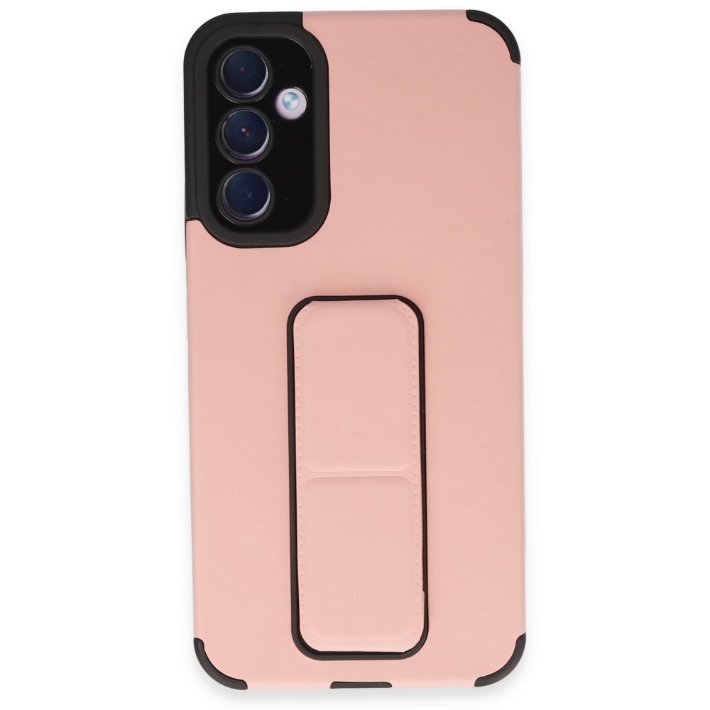  Samsung Galaxy A54 5G Kılıf Mega Standlı Silikon - Pudra