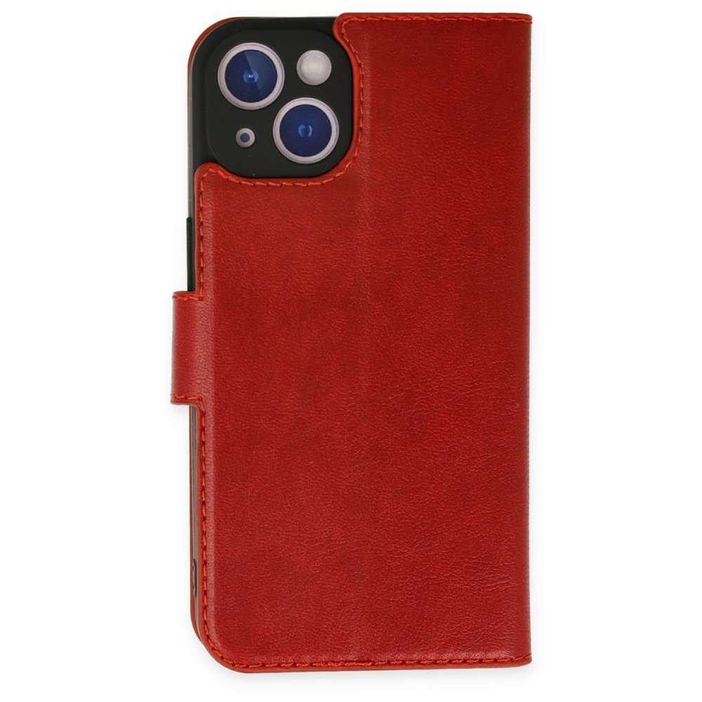  iPhone 14 Plus Kılıf Trend S Plus Kapaklı Kılıf - Kırmızı