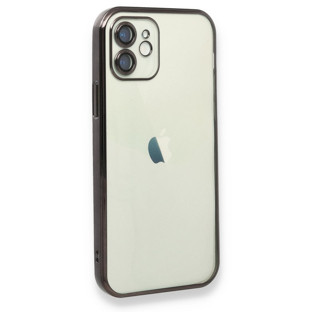  iPhone 12 Kılıf Razer Lensli Silikon - Siyah