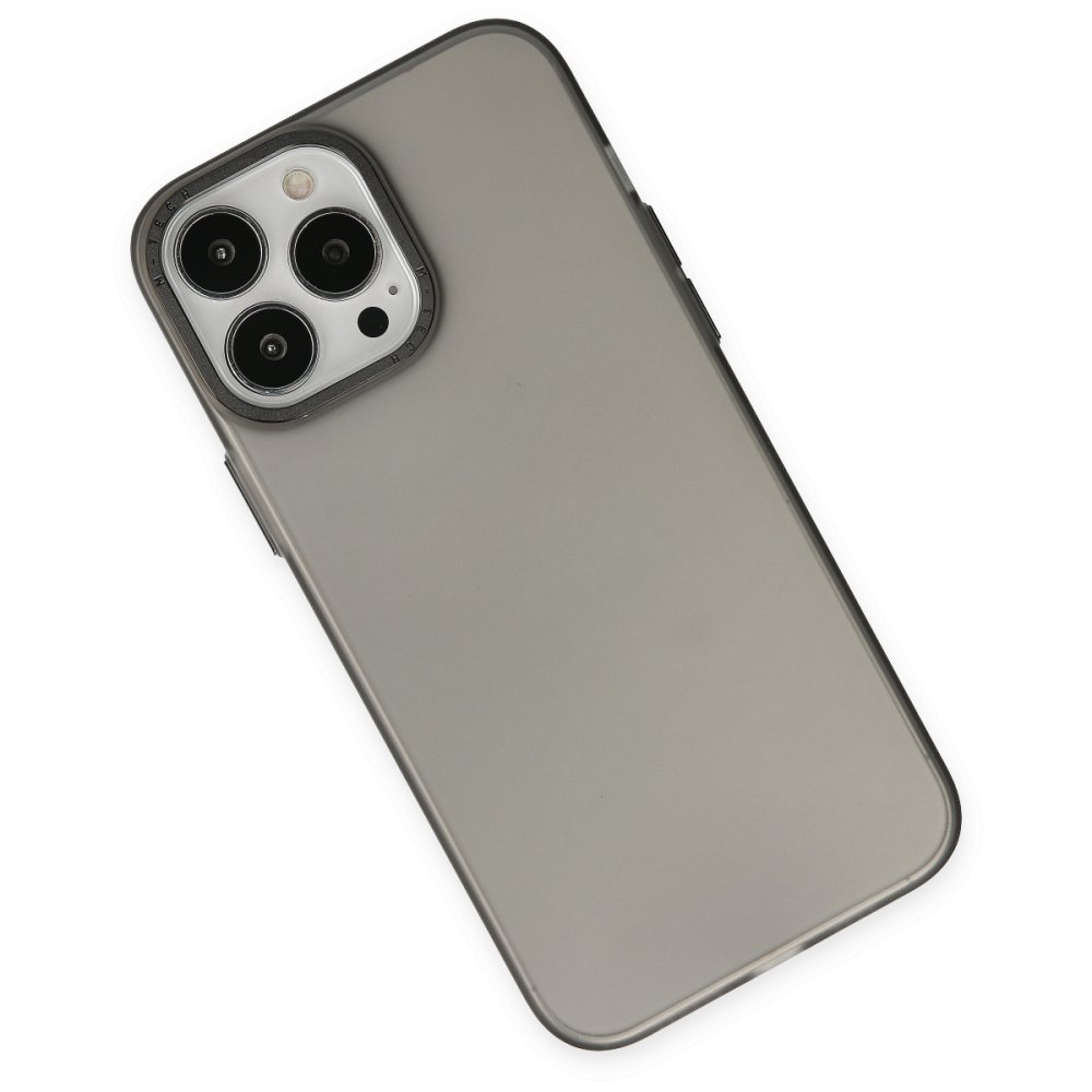  iPhone 13 Pro Kılıf Modos Metal Kapak - Siyah