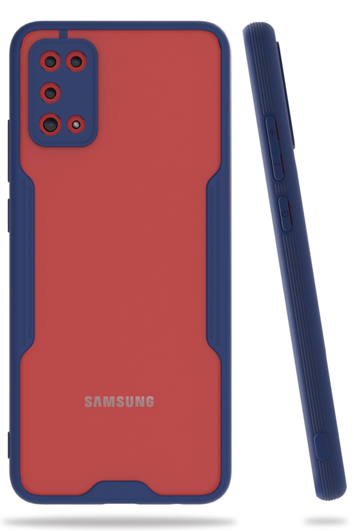  Samsung Galaxy A02S Kılıf Platin Silikon - Lacivert