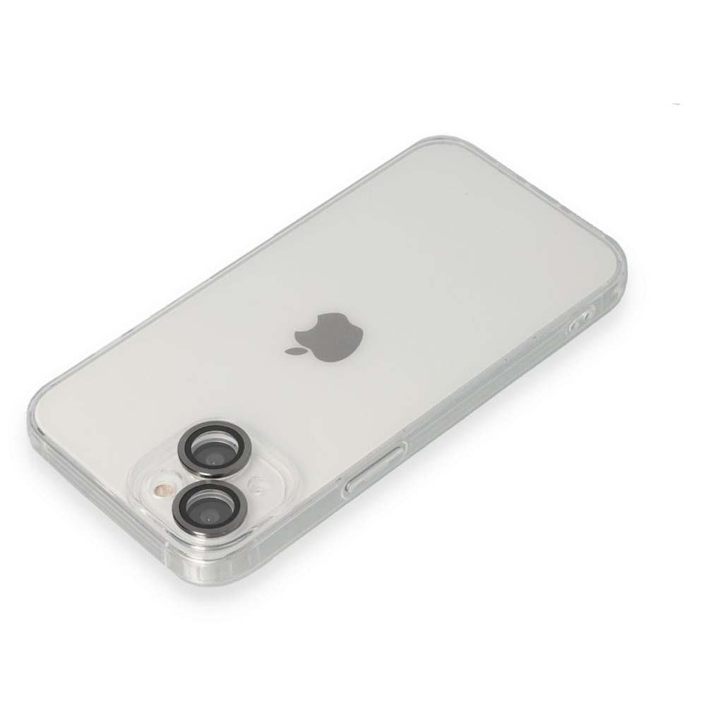  iPhone 14 Kılıf Luko Lens Silikon - Siyah