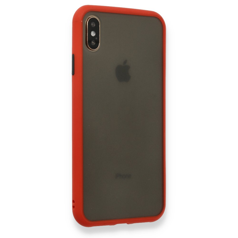 iPhone XS Max Kılıf Montreal Silikon Kapak - Kırmızı iPhone XS Max Kılıf Montreal Silikon Kapak - Kırmızı