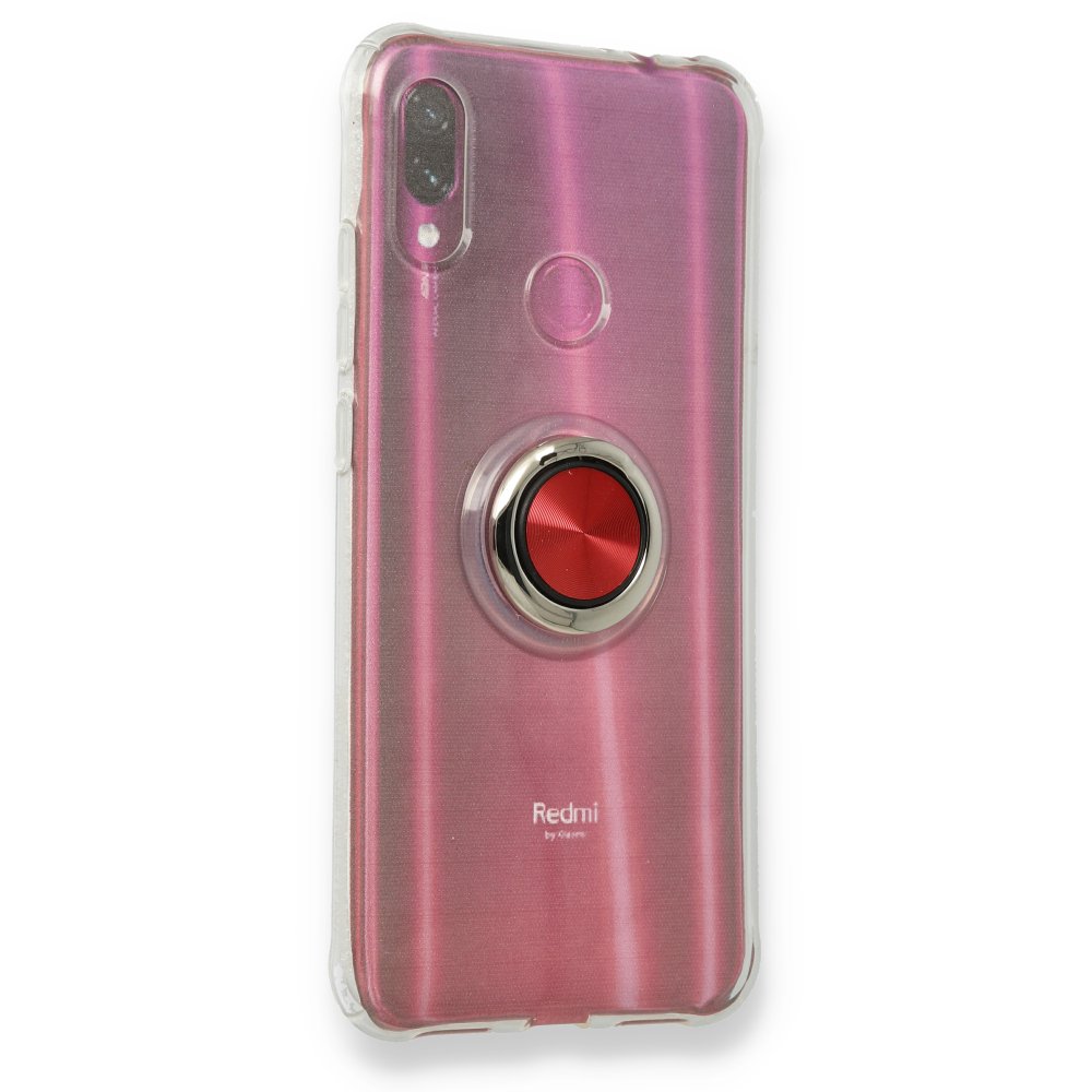 Redmi Note 7 Pro Kılıf Gros Yüzüklü Silikon - Kırmızı Redmi Note 7 Pro Kılıf Gros Yüzüklü Silikon - Kırmızı
