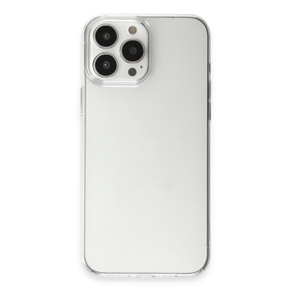  iPhone 15 Pro Kılıf Pc Sert Şeffaf Kapak - Şeffaf