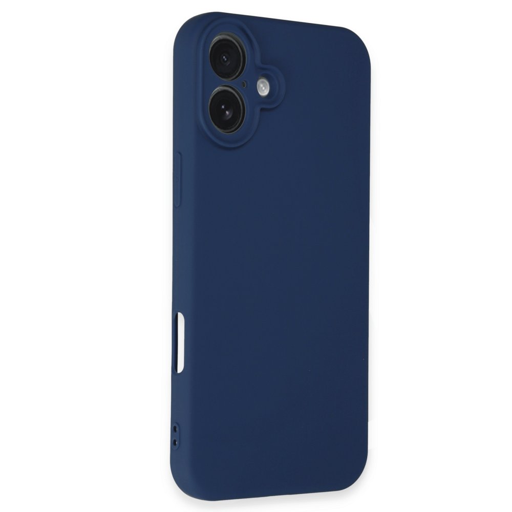 iPhone 16 Plus Kılıf Nano içi Kadife Silikon - Lacivert  iPhone 16 Plus Kılıf Nano içi Kadife Silikon - Lacivert