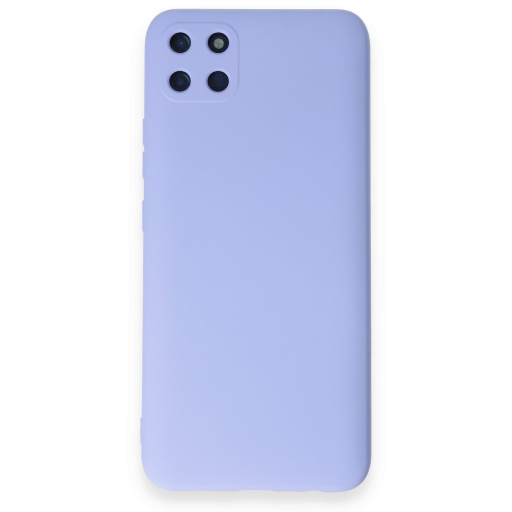 Realme C11 Kılıf Nano içi Kadife Silikon - Lila  Realme C11 Kılıf Nano içi Kadife Silikon - Lila