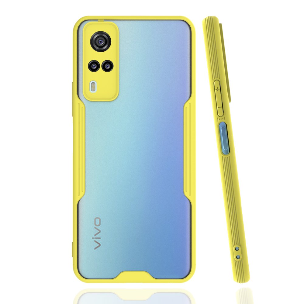  Vivo Y51 Kılıf Platin Silikon - Sarı