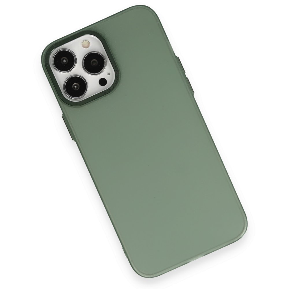  iPhone 14 Pro Max Kılıf Modos Metal Kapak - Koyu Yeşil