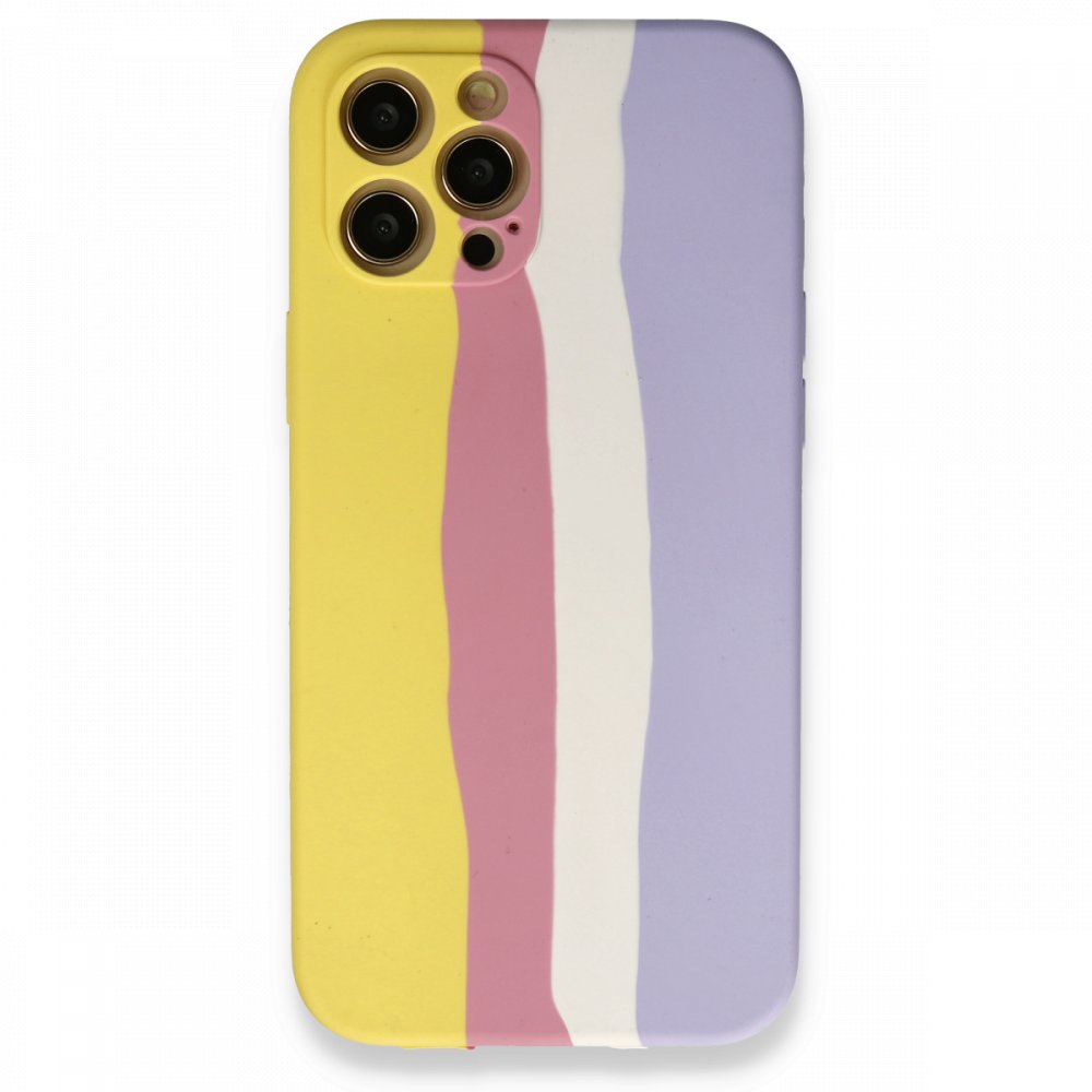 iPhone 12 Pro Max Kılıf Ebruli Lansman Silikon - Sarı-Mavi iPhone 12 Pro Max Kılıf Ebruli Lansman Silikon - Sarı-Mavi