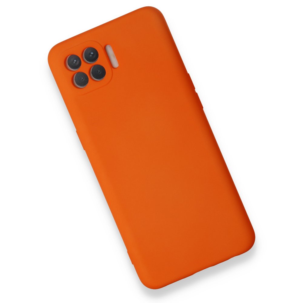 Oppo Reno 4 Lite Kılıf Nano içi Kadife Silikon - Turuncu Oppo Reno 4 Lite Kılıf Nano içi Kadife Silikon - Turuncu