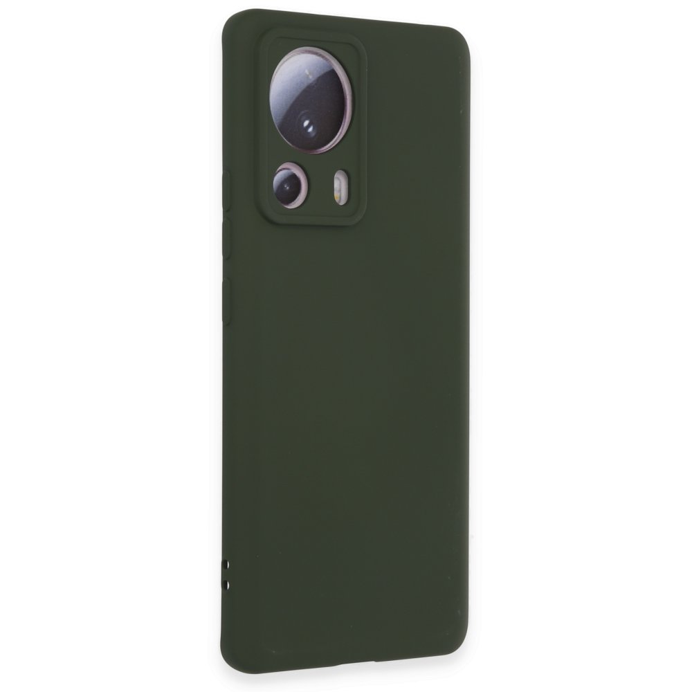 Xiaomi Mi 13 Lite Kılıf Nano içi Kadife Silikon - Koyu Yeşil Xiaomi Mi 13 Lite Kılıf Nano içi Kadife Silikon - Koyu Yeşil
