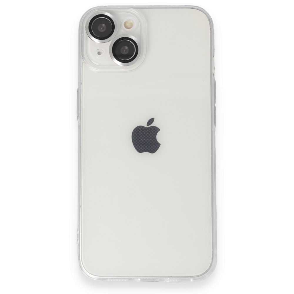  iPhone 14 Kılıf Luko Lens Silikon - Gümüş