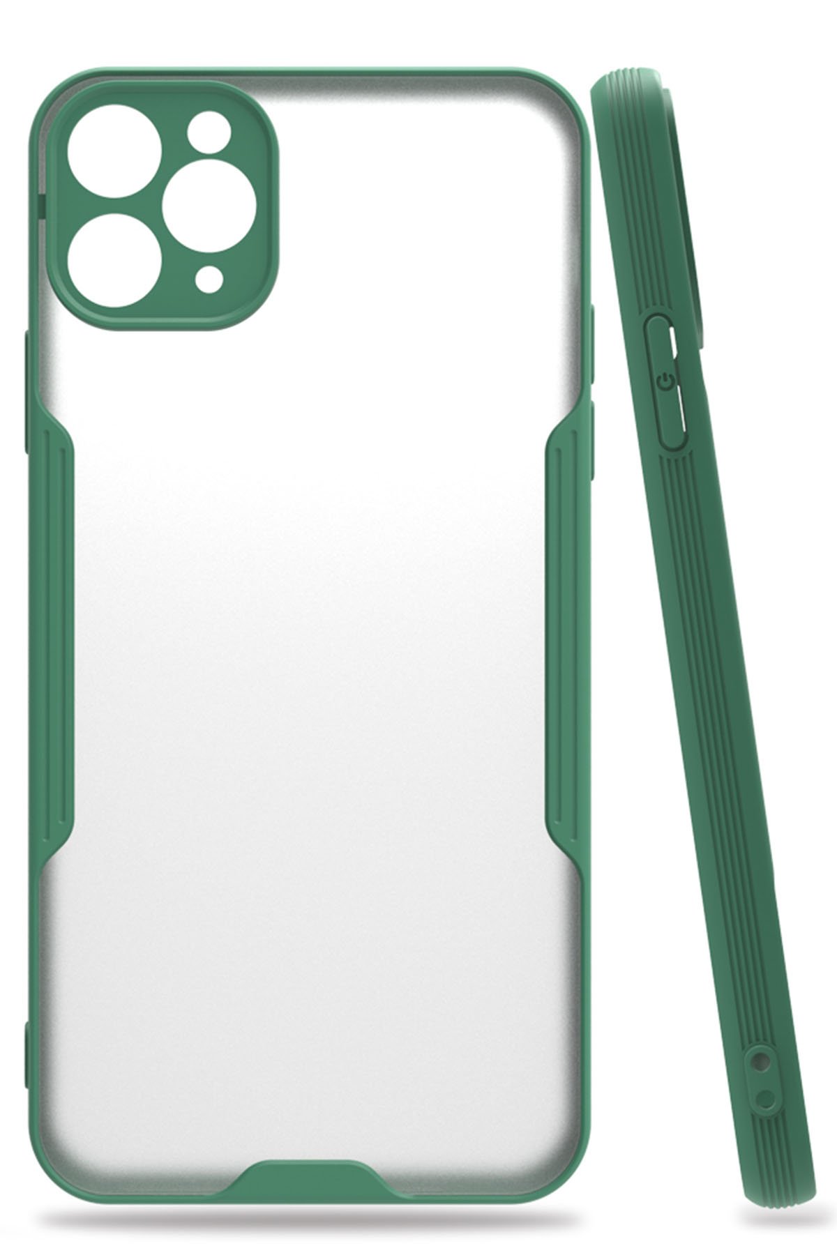  iPhone 11 Pro Max Kılıf Platin Silikon - Yeşil