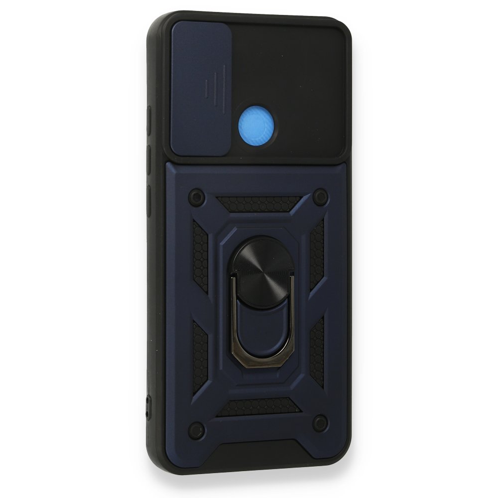 Redmi 9C Kılıf Pars Lens Yüzüklü Silikon - Lacivert