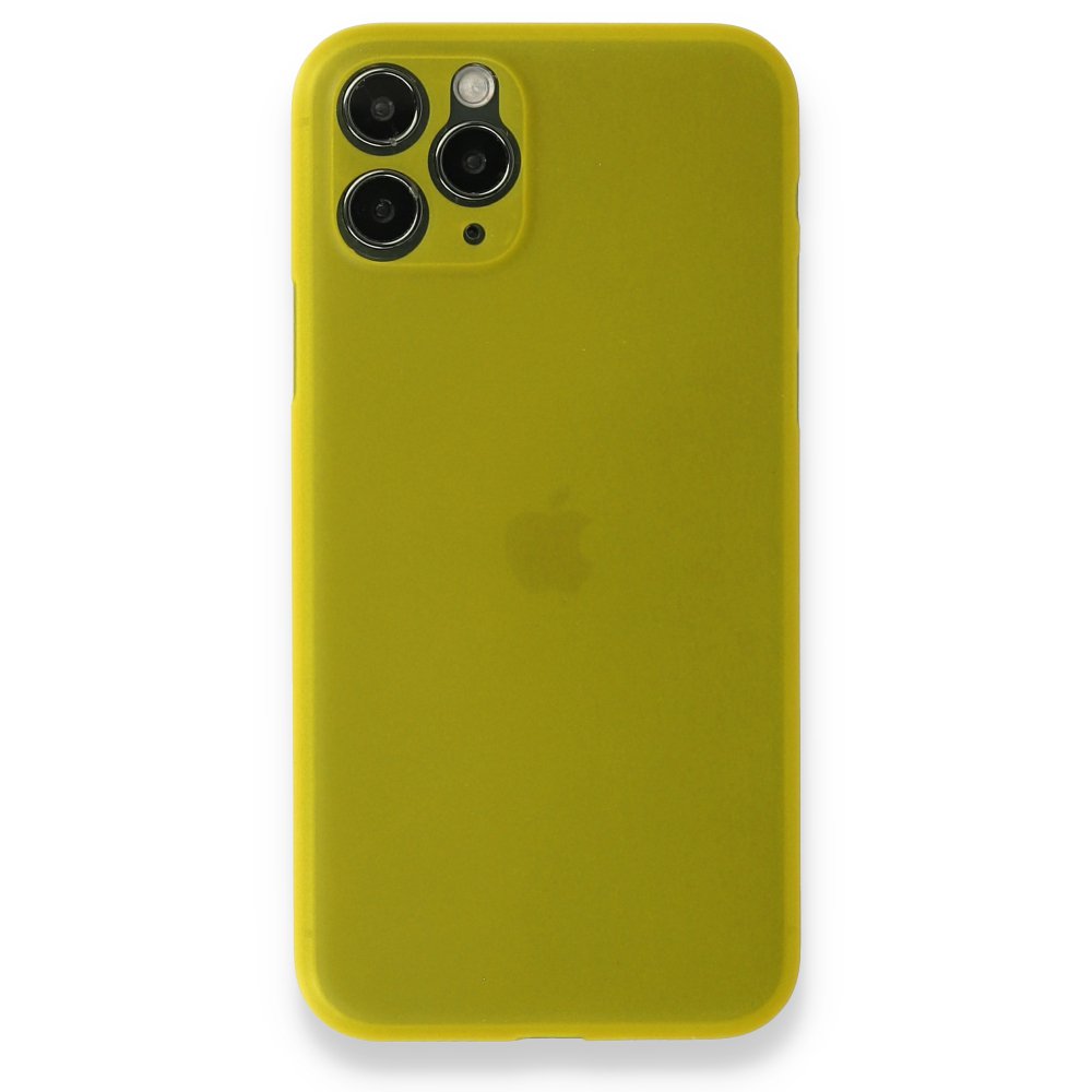  iPhone 11 Pro Max Kılıf PP Ultra İnce Kapak - Sarı