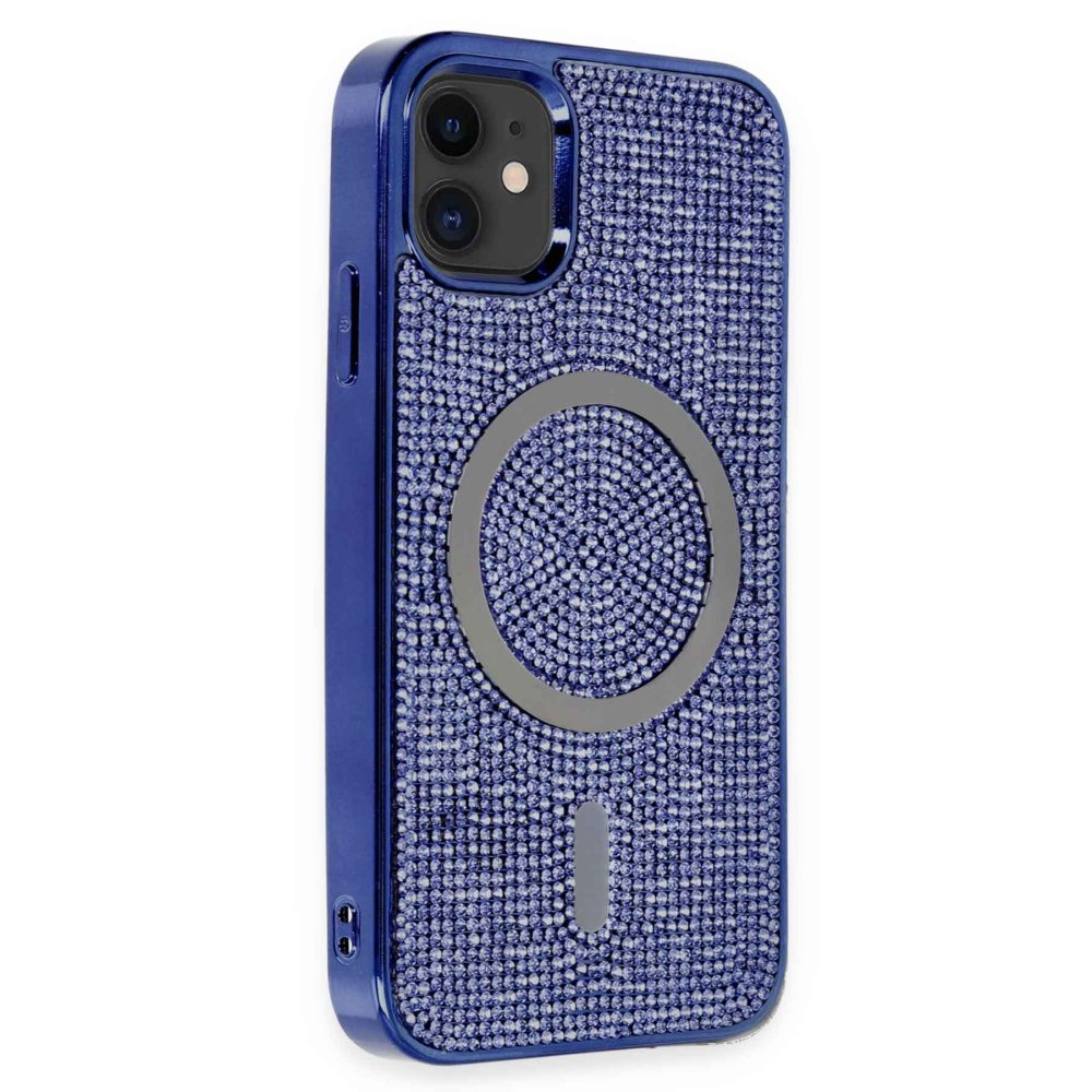  iPhone 11 Kılıf Diamond Magsafe Kapak - Lacivert