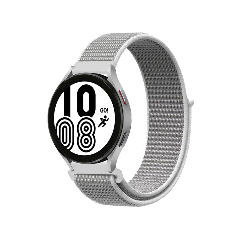  Samsung Galaxy Watch 5 Pro Hasırlı Cırtcırtlı Kordon - Beyaz