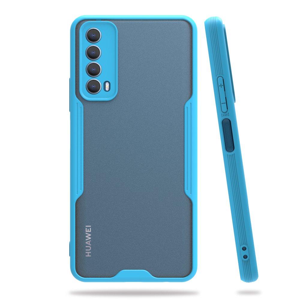 Huawei P Smart 2021 Kılıf Platin Silikon - Mavi  Huawei P Smart 2021 Kılıf Platin Silikon - Mavi