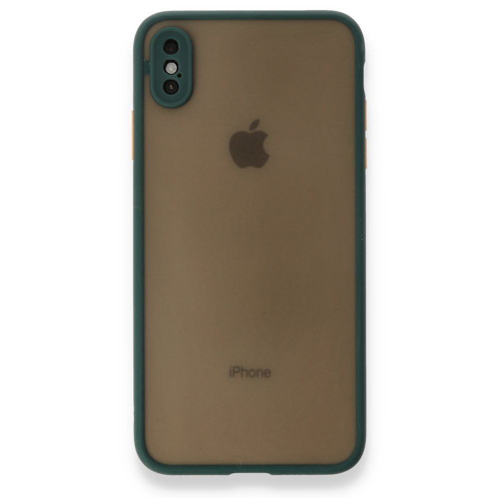 iPhone XS Max Kılıf Montreal Silikon Kapak - Yeşil  iPhone XS Max Kılıf Montreal Silikon Kapak - Yeşil